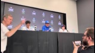 Kansas baseball players and Dan Fitzgerald discuss KU’s loss to TCU