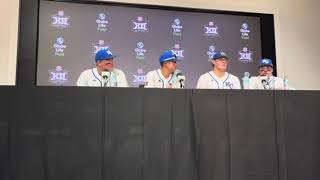 Kansas players discuss the Jayhawks’ walk-off win over Oklahoma State in the Big 12 Championship